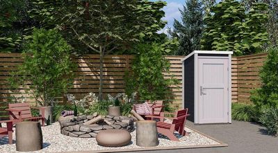 weka Gartenhaus 367, anthrazit, 21 mm , 97 x 100 cm