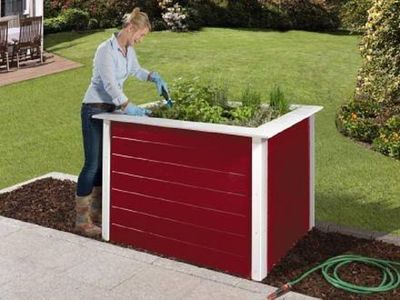 Profi Hochbeet 669 B, rot, 21 mm, 120 x 79cm