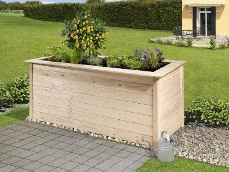 Profi-Hochbeet 669 C, natur, 28 mm , 205 x 80cm