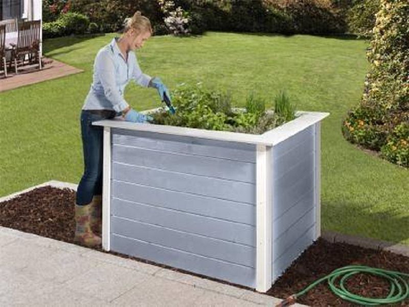 Profi-Hochbeet 669 B, grau, 21 mm, 120 x 79cm