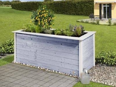 Profi-Hochbeet 669 C, grau/weiss, 28 mm , 205 x 80cm