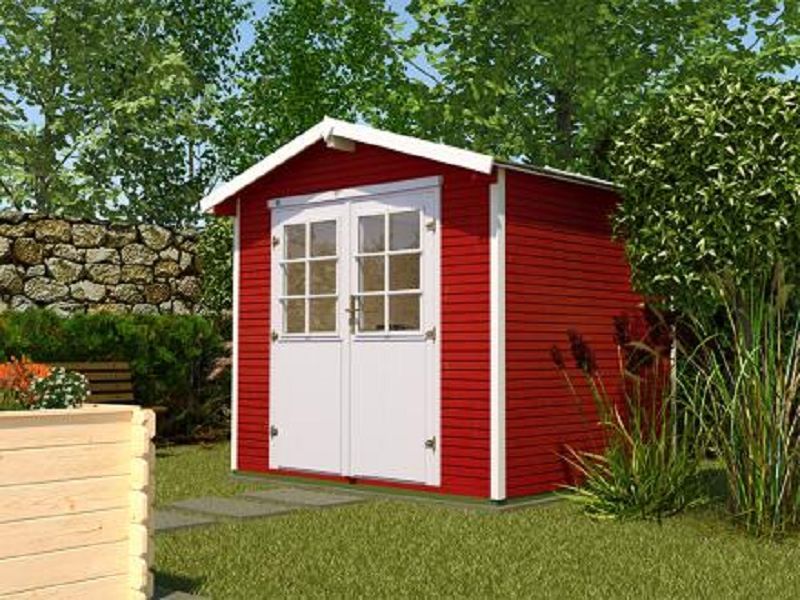 Weka Gartenhaus 218 rot  B 241 cm x L 205 cm