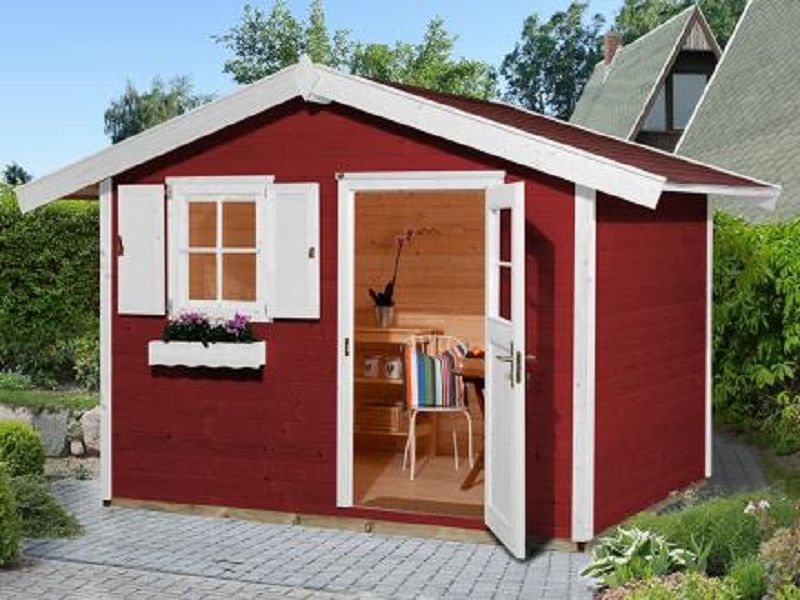weka Gartenhaus 123 300 x 205 cm rot