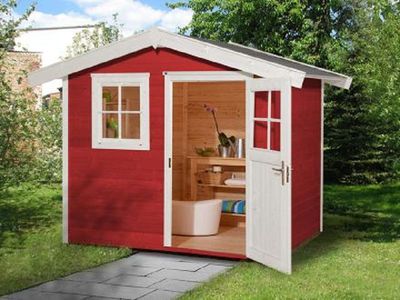 weka Gartenhaus 123 rot 240 x 205cm