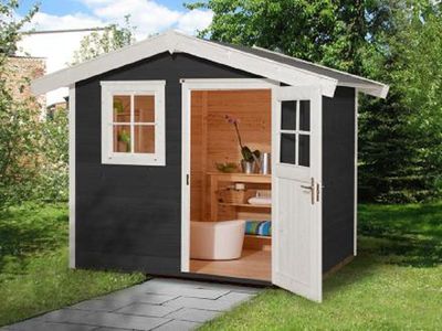 weka Gartenhaus 123 300 x 235 cm anthrazit