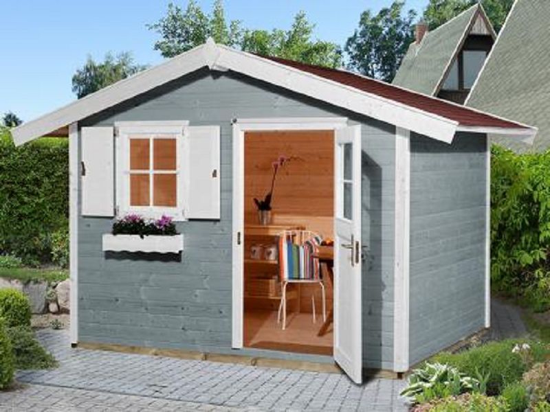 weka Gartenhaus 123 300 x 205 cm grau