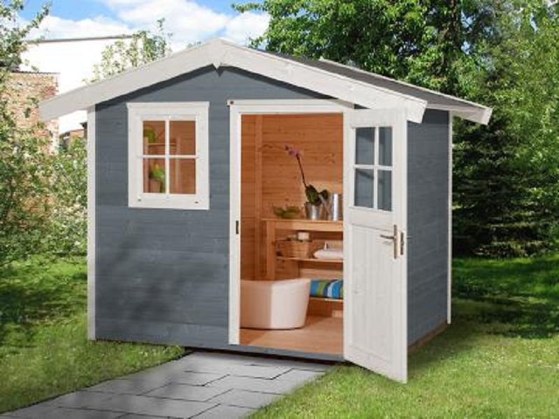 weka Gartenhaus 123 300 x 235 cm grau