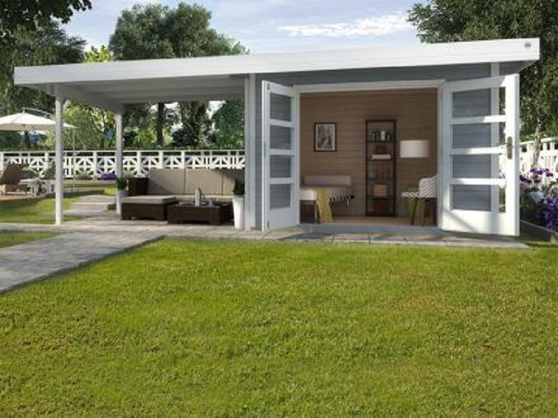 weka Designhaus 126 B+ 590 x 300cm , grau
