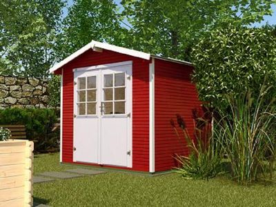 Weka Gartenhaus 218 Gr.4  rot  B 301 cm x L 295 cm