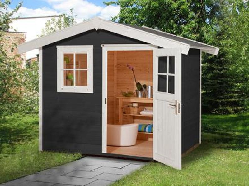 weka Gartenhaus 123 300 x 295 cm anthrazit