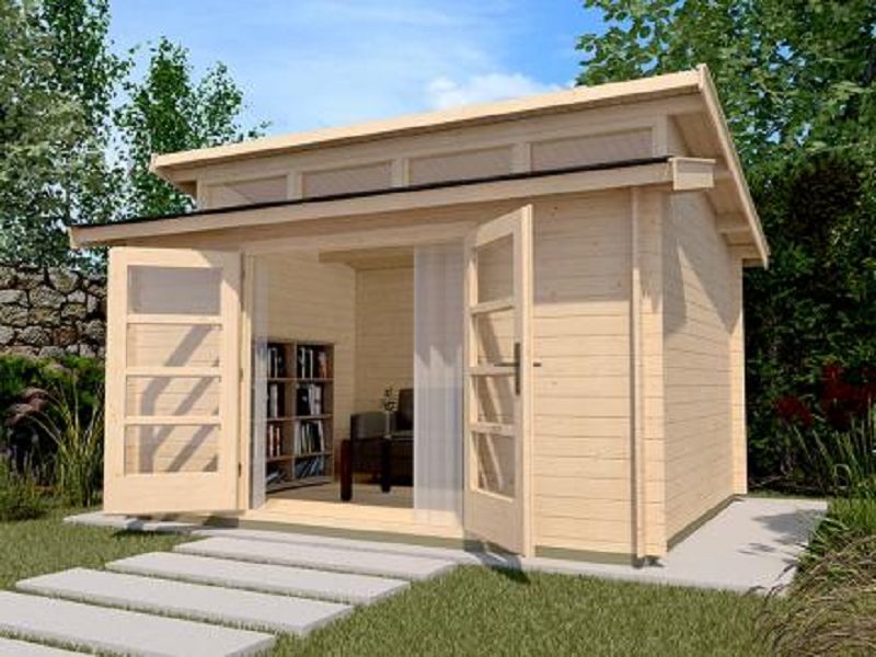 Weka Gartenhaus 158 natur 380 x 300cm 28mm