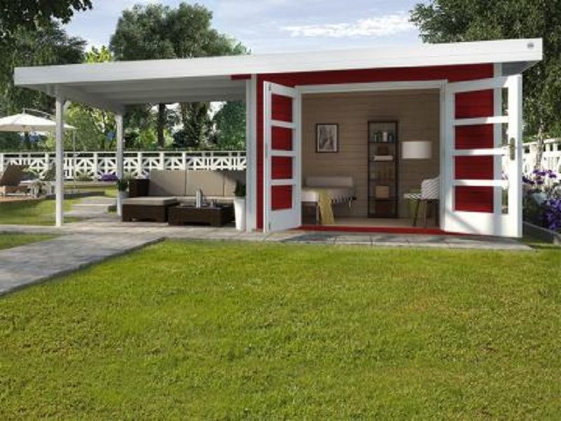 weka Designhaus 126 B+ 590 x 300cm , rot