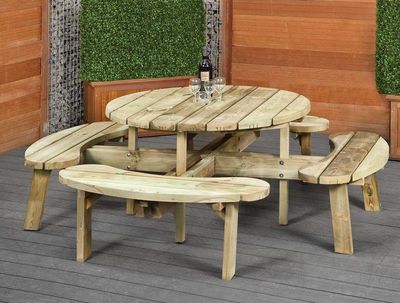 Picknicktisch rund Imprägnierte Fichte
