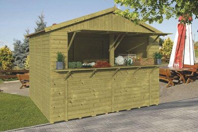 Verkaufsstand Marktstand Kiosk  Budget + Boden 300x246cm