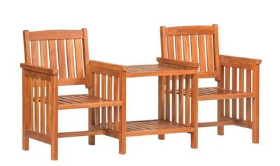 Loveseat aus Hartholz Geölt