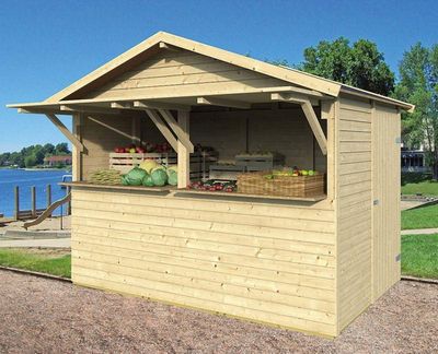 Verkaufsstand Marktstand Kiosk Original 300x200 cm