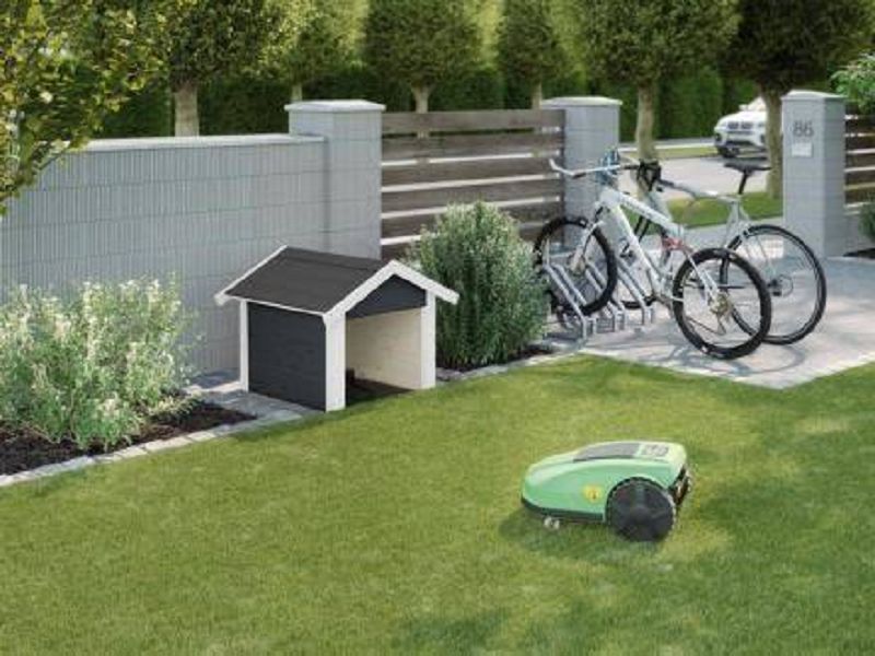 Mährobotergarage 367 anthrazit   67 x 75cm  Rasenroboter-Garage, anthrazit/weiss