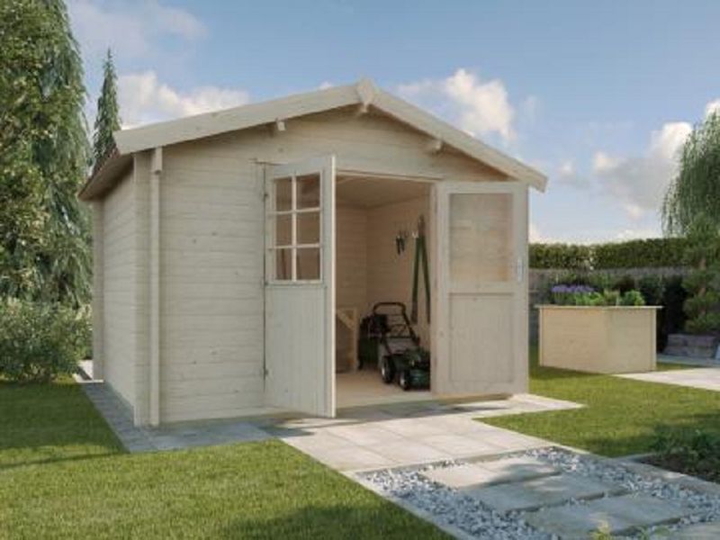 300 x 250cm  Gartenhaus 132 A Gr.2, 38 mm, Doppeltür
