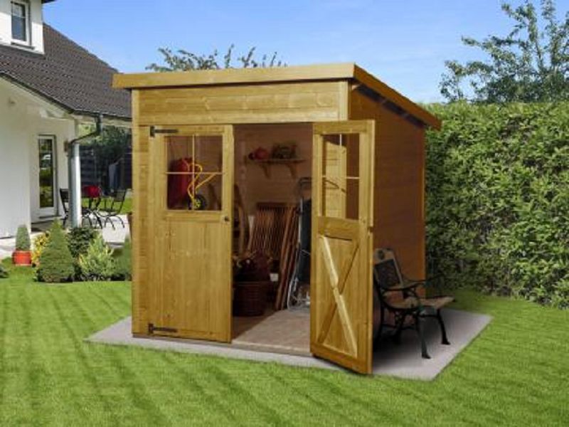 198 x 194cm  Gartenhaus 325 Gr.2, lasiert, 19 mm
