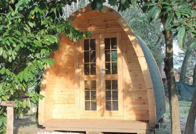 Camping Pod 240cm x 400cm Nurdachhaus, Finnhütte, Campinghaus