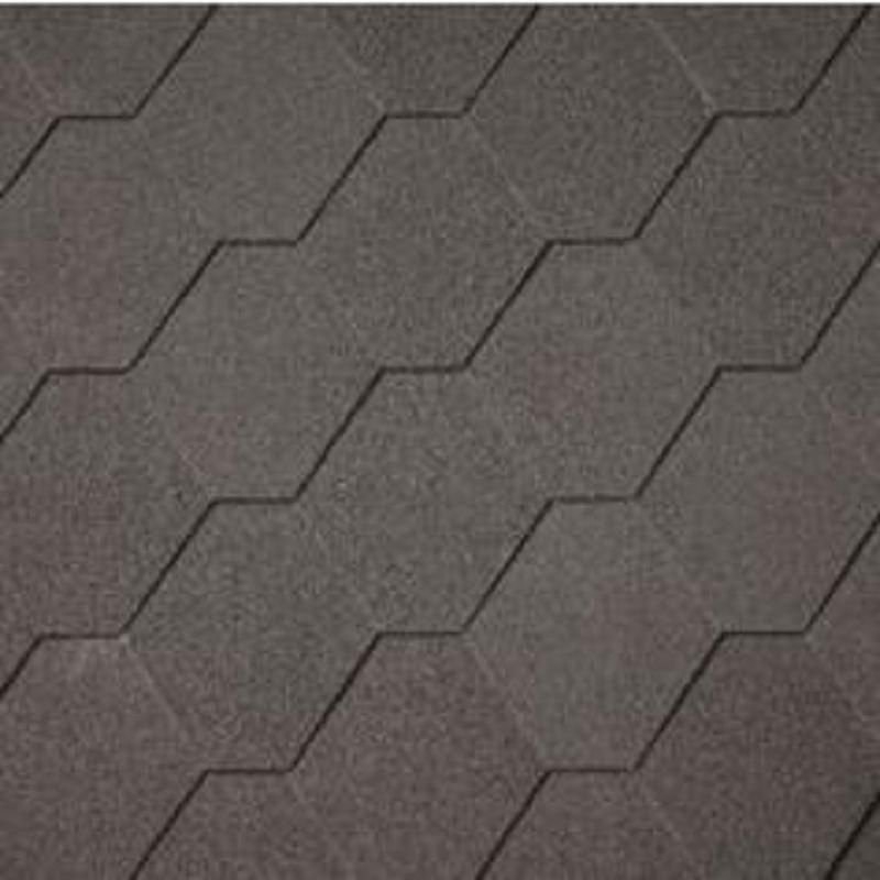 Dachschindeln hexagonal Schwarz 3m²