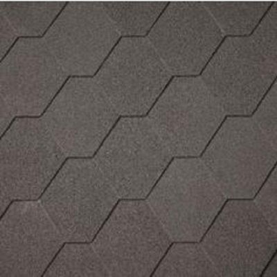 Dachschindeln hexagonal Schwarz 3m²