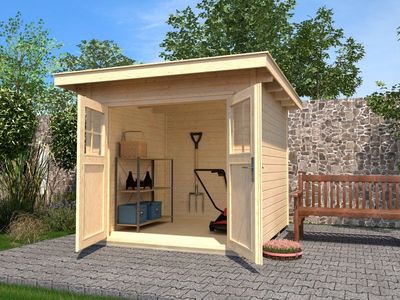 weka Gartenhaus 179 Gr. 2, natur, 28 mm, Doppeltür, 235 x 239cm