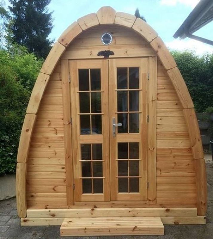 Saunapod 4,0m Gartensauna Aussensauna