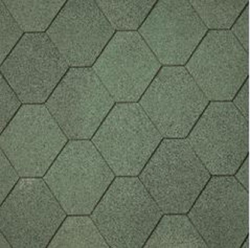 Dachschindeln hexagonal grün 3m²