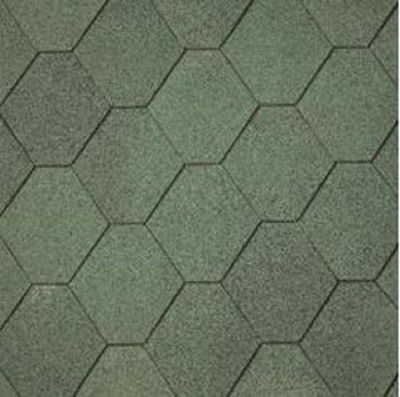 Dachschindeln hexagonal grün 3m²