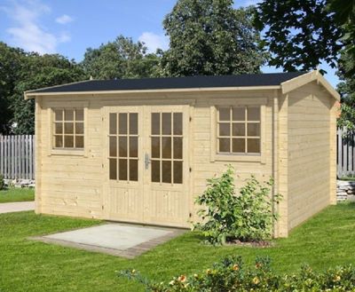 Gartenhaus Blockhütte Jenny 450 x 350 cm , 40mm