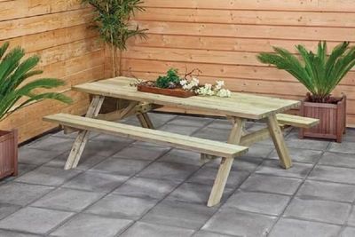 Picknicktisch Sitzgarnitur Gartenset 180 cm