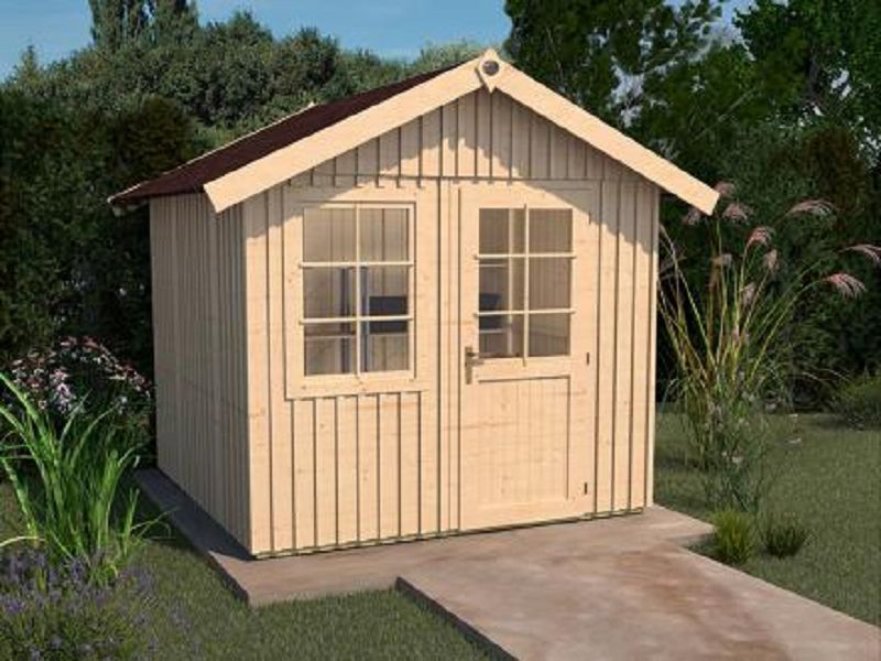 Schwedenhaus 410    252 x 248 cm Gr.1 natur