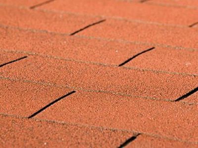 Dachschindeln rechteckig rot, 3 m²