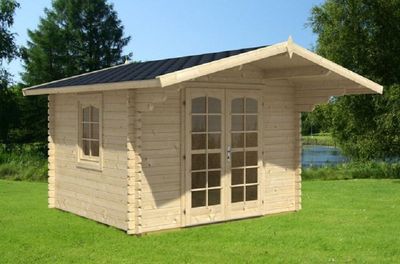 Gartenhaus mit Isolierverglasung Sandra C 70mm 320X380cm Gartenhaus