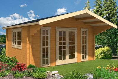 Gartenhaus mit Isolierverglasung SWITZERLAND B 70mm 470x470cm