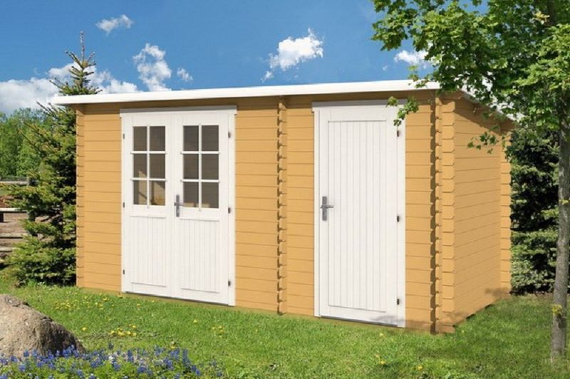 Pultdachhaus GLORIA F 28mm 445x200cm Gartenhaus