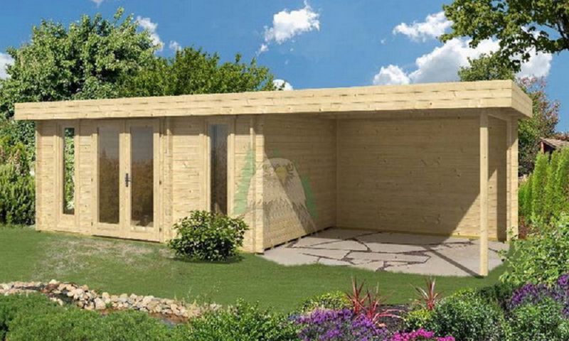 Pultdachhaus ORIENTAL 5 - SD-300 40mm 470x320cm Gartenhaus