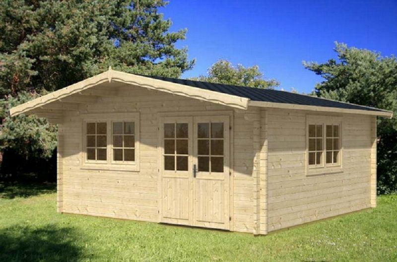 Gartenhaus mit Isolierverglasung GOTEBORG B 70mm 500x410cm