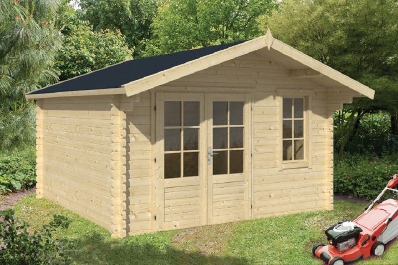 Gartenhaus Blockhütte Ulrik 45mm 380cm x 380cm