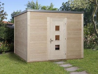 Weka  Gartenhaus        Line 413 Gr.1, natur, 45 mm, Einzeltür,250 x 250cm