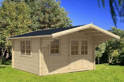 Gartenhaus mit Isolierverglasung GOTEBORG A 70mm 410x410cm
