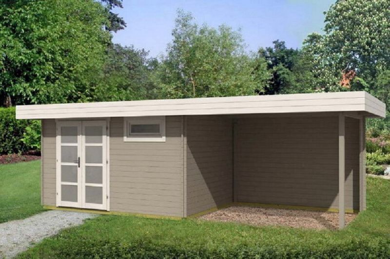 Pultdachhaus ORIENTAL 3 - SD300 28mm 380x260cm Gartenhaus