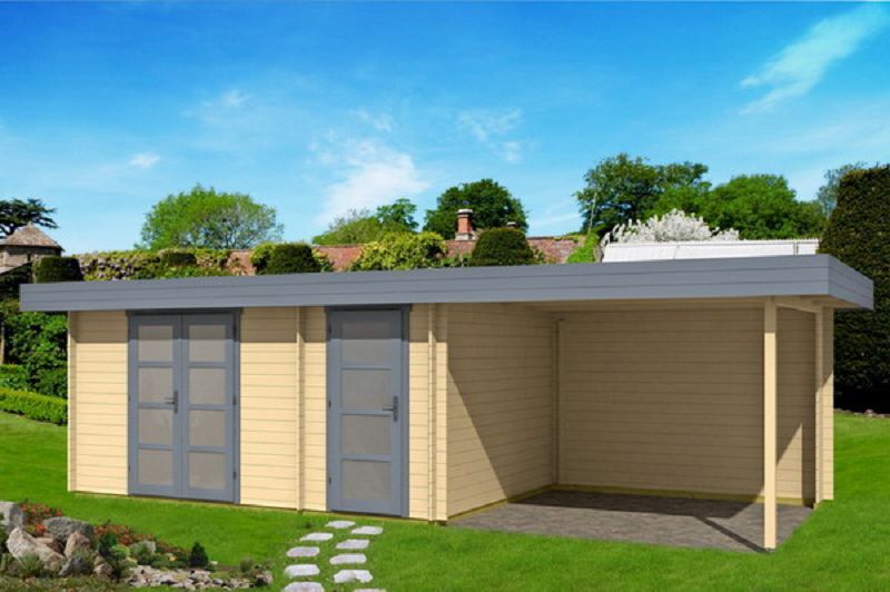 Pultdachhaus ORIENTAL 440 - SD300  40mm 470x320cm Gartenhaus