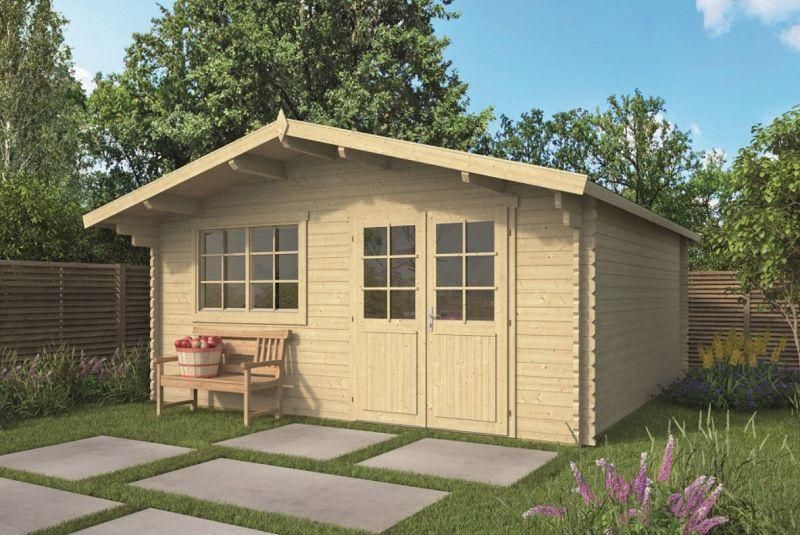 Gartenhaus Blockhütte Hendrick 45mm 500cm x 500cm