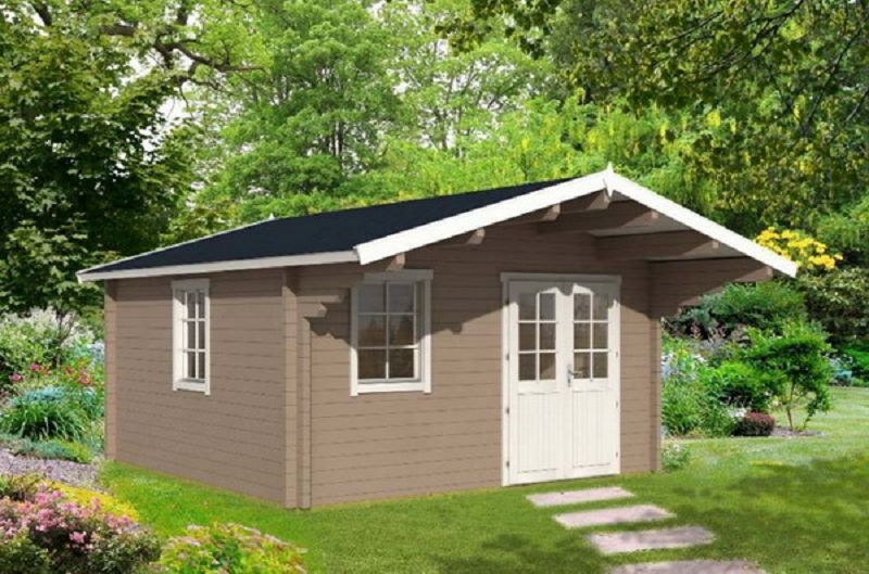 Gartenhaus mit Isolierverglasung Oelland A 70mm 440x440cm