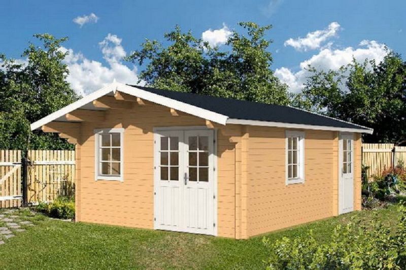 Gartenhaus mit Isolierverglasung Oelland B 70mm 440x595cm
