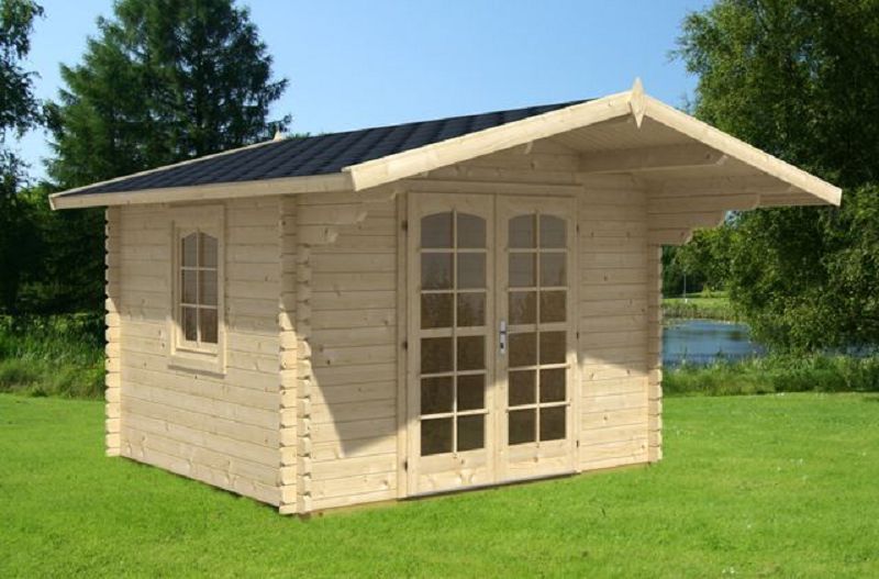 Gartenhaus mit Isolierverglasung Sandra B 70mm 320X320cm Gartenhaus