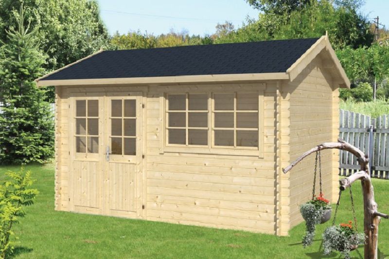 Gartenhaus Blockhütte Aksel 28mm 300cm x 400cm