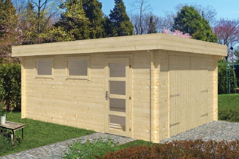 Gartenhaus Garage Marketta 45mm 536cm x 380cm